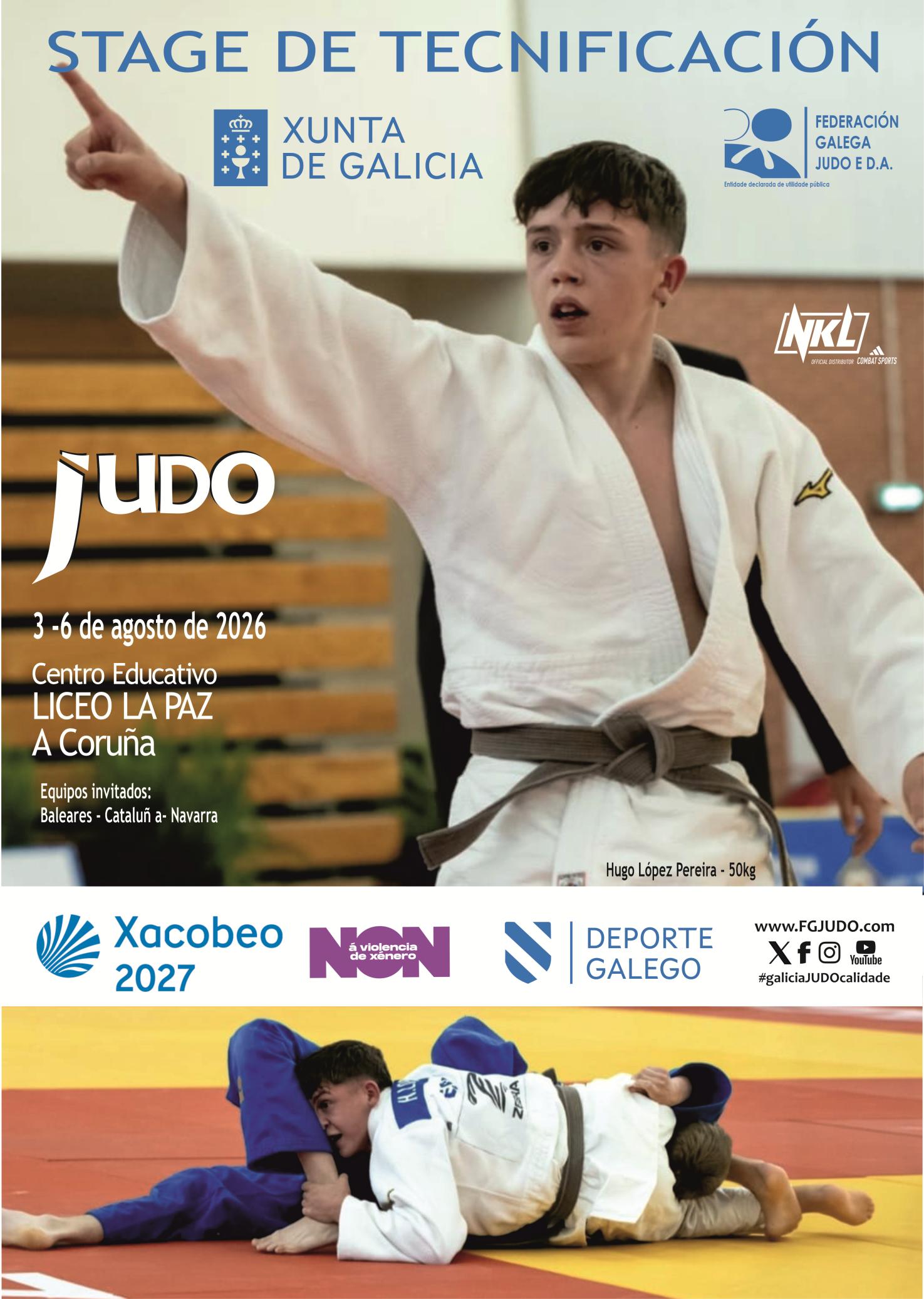Cartel de Stage de Tecnificación de Judo · A Coruña 2026